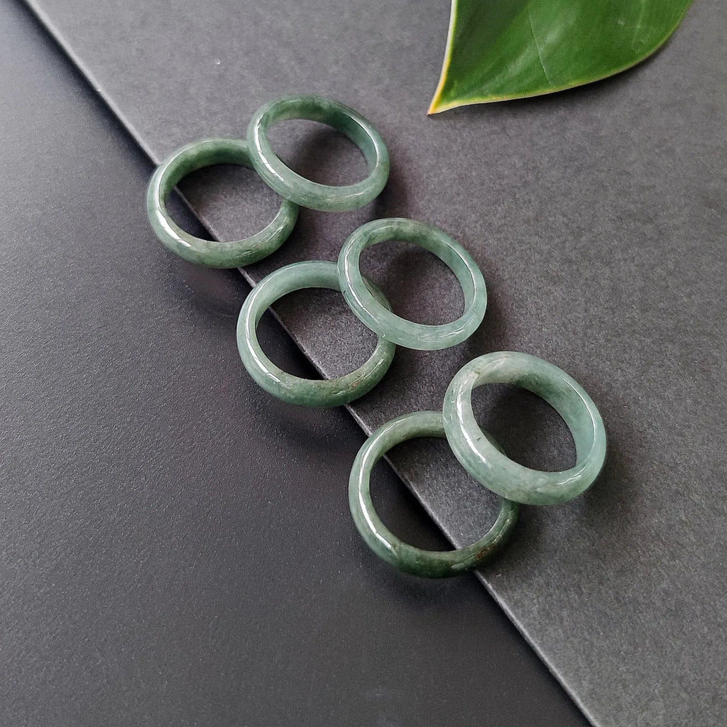 Natural Grade A Green Jade Ring