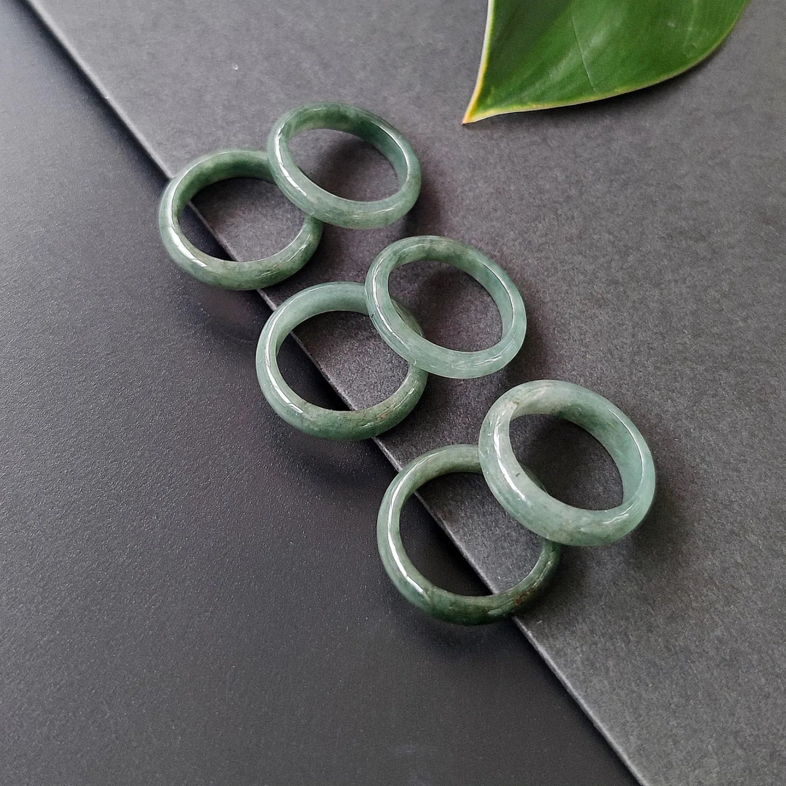 Natural Grade A Green Jade Ring