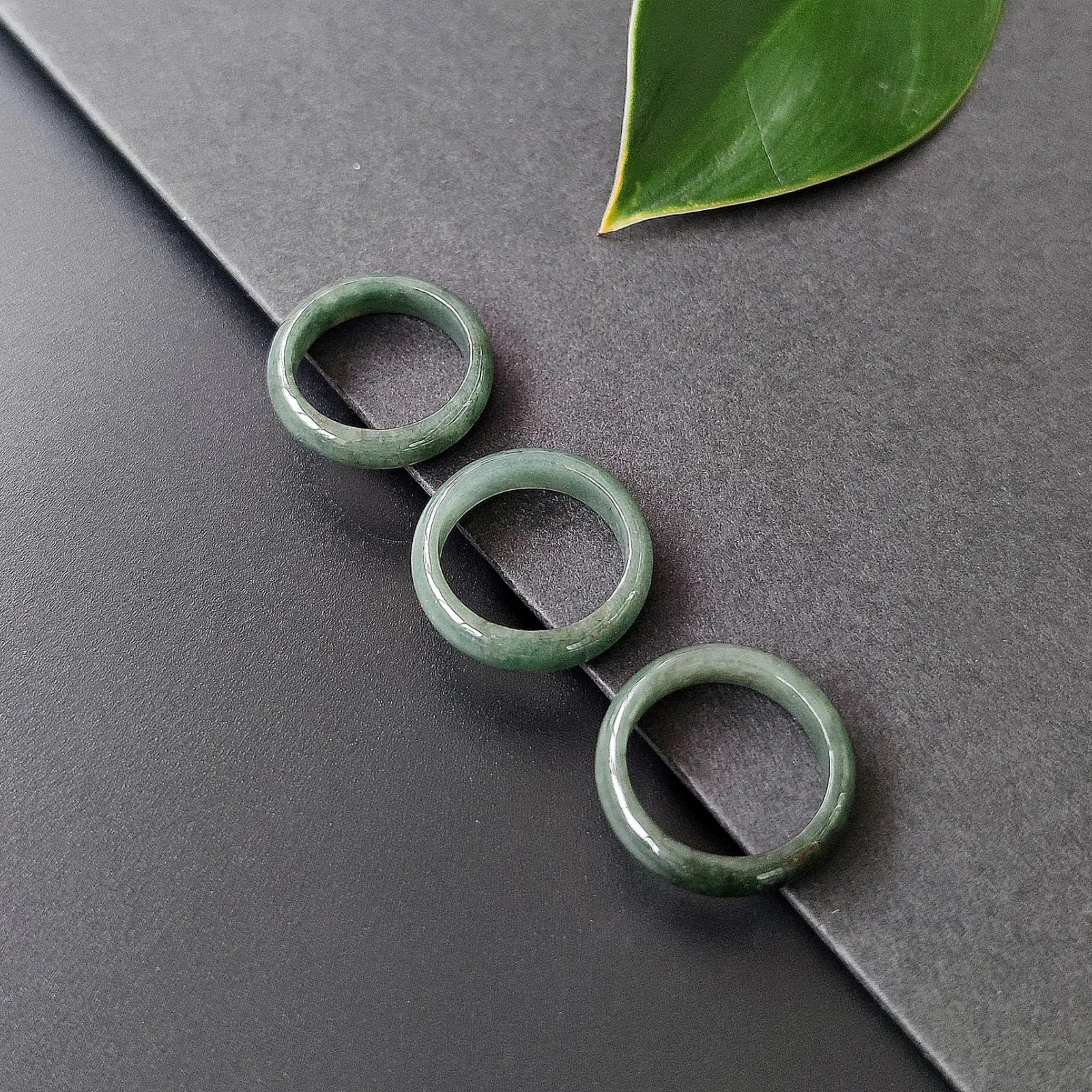 Natural Grade A Green Jade Ring